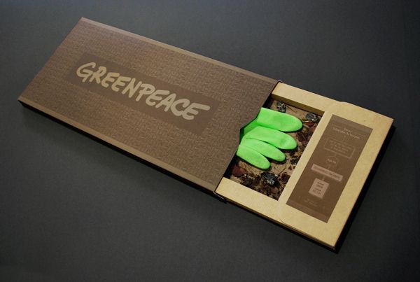 Greenpeace's direct mail rubber glove promotion